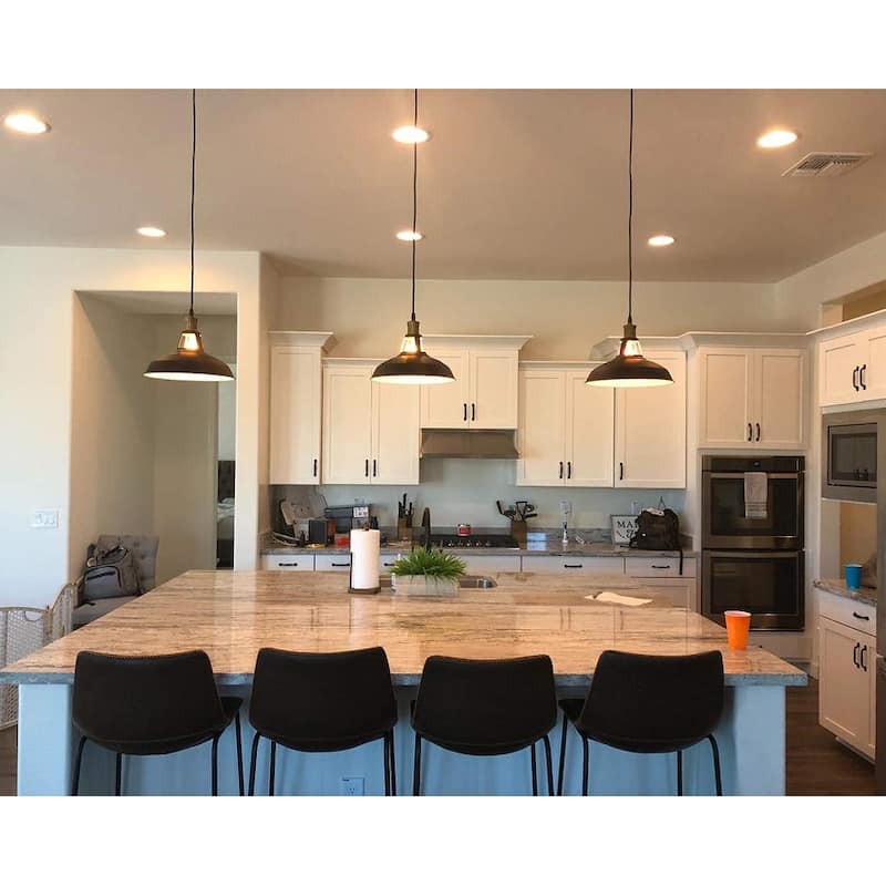 Carbon Loft Kamari Industrial Mini Metal Barn Pendant Light (Set of 3)