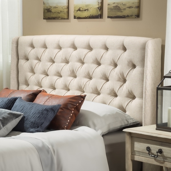 Adjustable Queen And Full Size Linen Fabric Upholstered Headboard High-Quality 