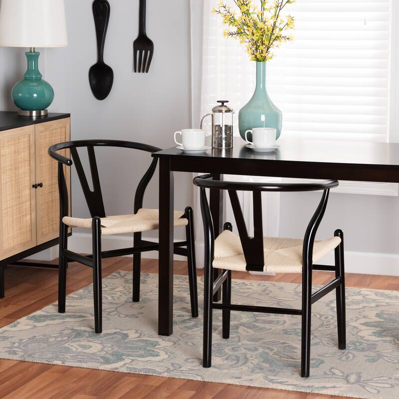 Paxton Modern Wood 2-Piece Dining Chair Set