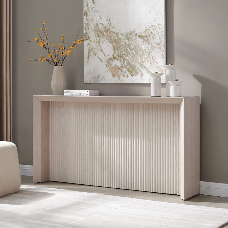 Piedmont 56" Wide Rectangular Console Table - Alder White