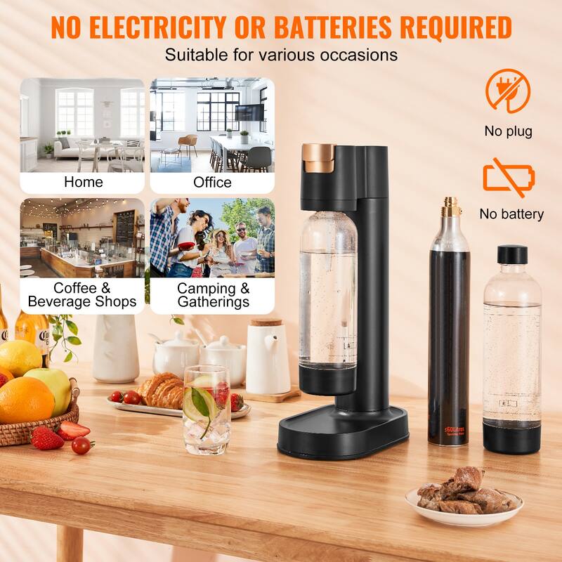 Sparkling Water Maker for Home Carbonating, Seltzer Water Starter Kit