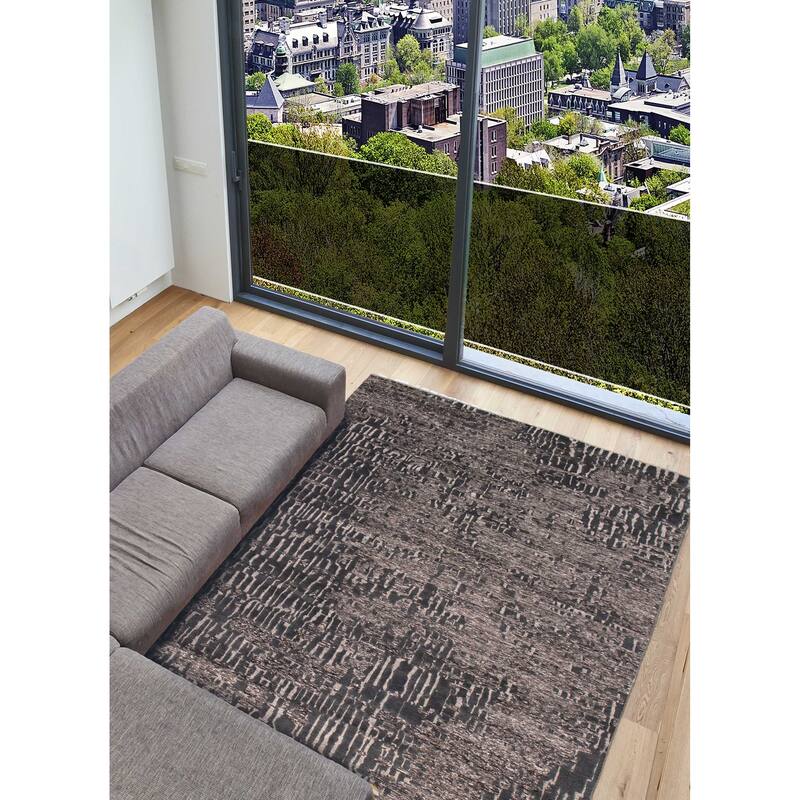 ECARPETGALLERY Hand-knotted Tangier Grey Wool Rug - 11'7 x 14'8