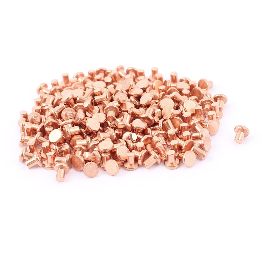 200 Pcs 3//32/" x 1//4/" Round Head Copper Solid Rivets Fasteners for electrical \