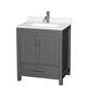Option Dark Gray / Giotto Quartz Top / Brushed Chrome