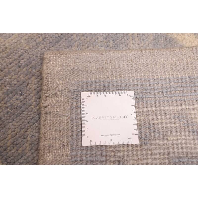 ECARPETGALLERY Hand-knotted Modern Oushak Grey Wool Rug - 8'1 x 9'10