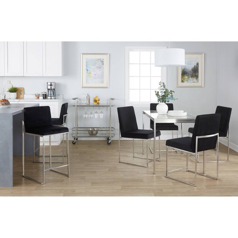 Silver Orchid Forrest High Back Counter Stool - Set of 2