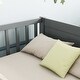 preview thumbnail 39 of 66, Twin Size Floor Bed Frame for Kids Bed with Fence Guardrails Endbed Storage Splint Platform Bed - Available with or without Door