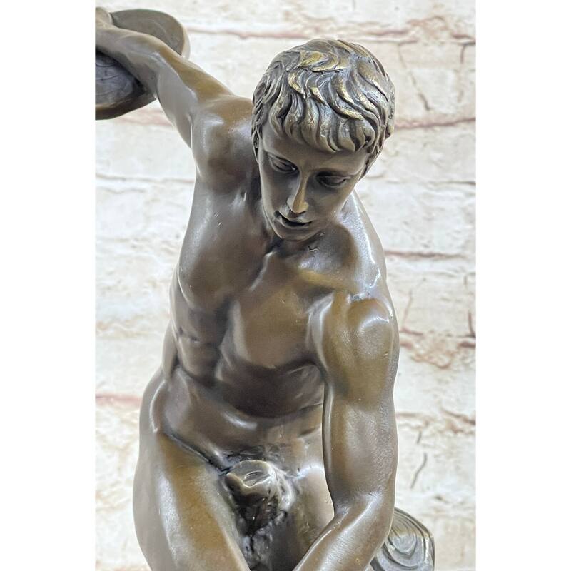 Discobolos Of Myron Discus Thrower Ancient Greek Bronze Sculpture Statue Replica