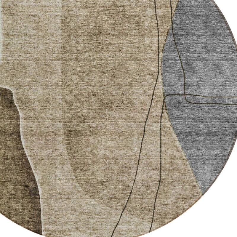 HomeRoots Abstract Transitional Rectangle Outdoor Rug