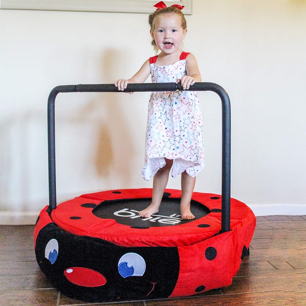 36'' Mini Folding Ages 3 to 7 Toddler Trampoline with Handle, Kids