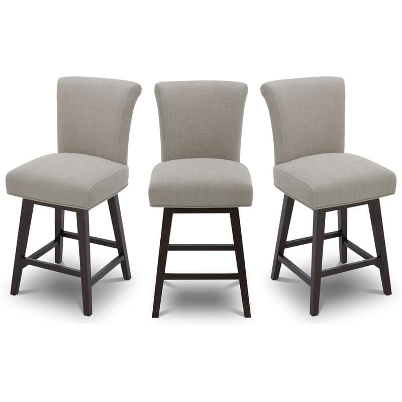 Spruce & Spring Noah Upholstered 26-inch Counter Height Swivel Barstool Set