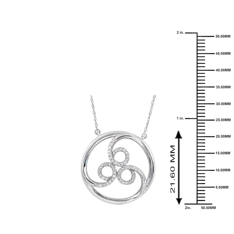 1/8ct TDW Four Elements of Nature-Wind Diamond Pendnat in Silver by De Couer