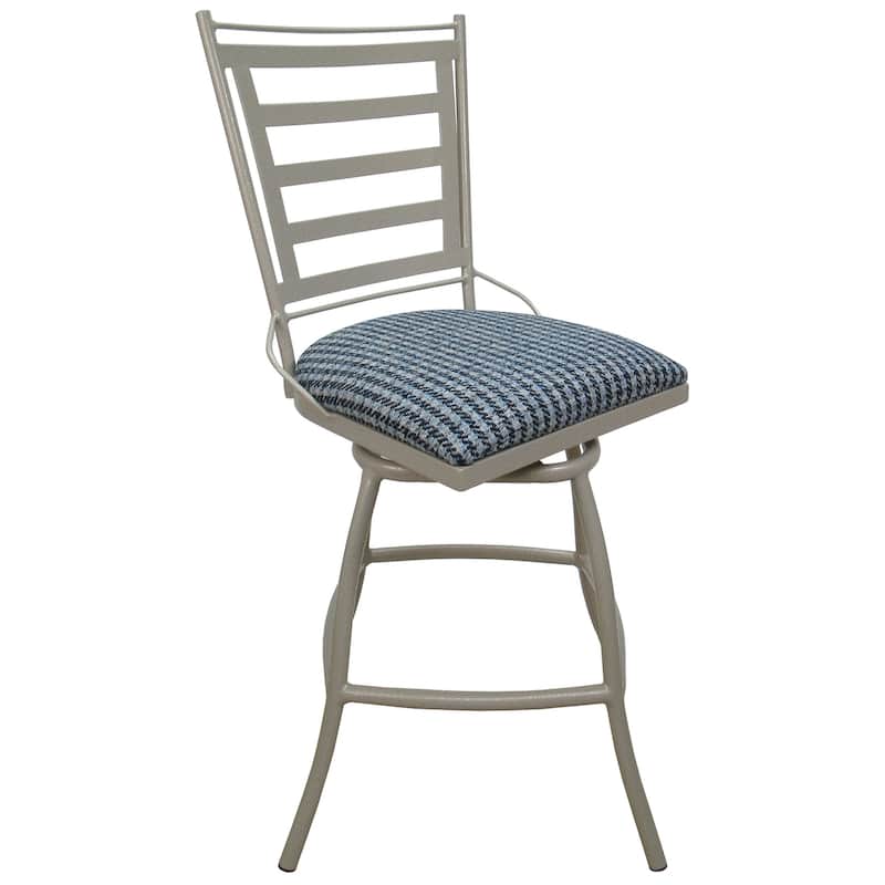 Outdoor Counter 26" 30" Extra Tall 35" Bar Stool Jenna Armless - Beige - Coco Indigo Blue - Counter Height