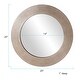 preview thumbnail 2 of 1, Allan Andrews Champagne Round Wood Framed Hedge Wall Mirror - Silver