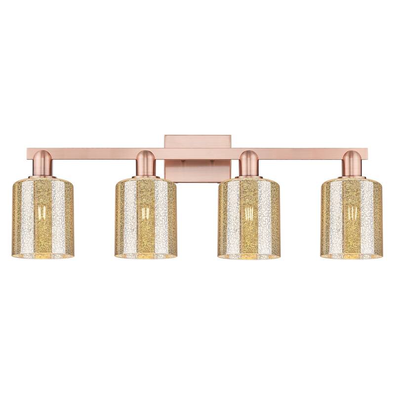 Innovations Lighting 716-4W-11-32 Cobbleskill Vanity Cobbleskill 4 - Antique Copper / Mercury