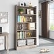 preview thumbnail 6 of 23, 72-inch Bookcase, Modern 6-Tier White Bookshelf, Wood Display Shelf