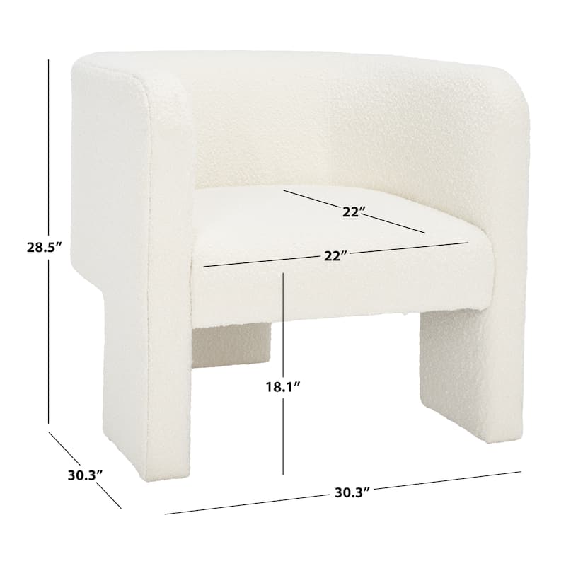 SAFAVIEH Couture Sammie 3-Leg Boucle Accent Chair - 30 in. W x 30 in. D x 29 in. H