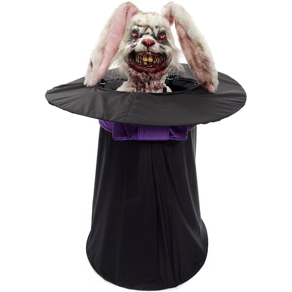 Deranged Bunny Out The Hat Halloween Prop