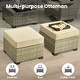preview thumbnail 21 of 62, XIZZI 8-Piece Patio Wicker Furniture Conversation Set with Coffee Table