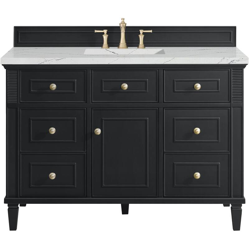 James Martin Vanities 424-V48-FENC Lorelai 48" Free Standing Single - Black Onyx