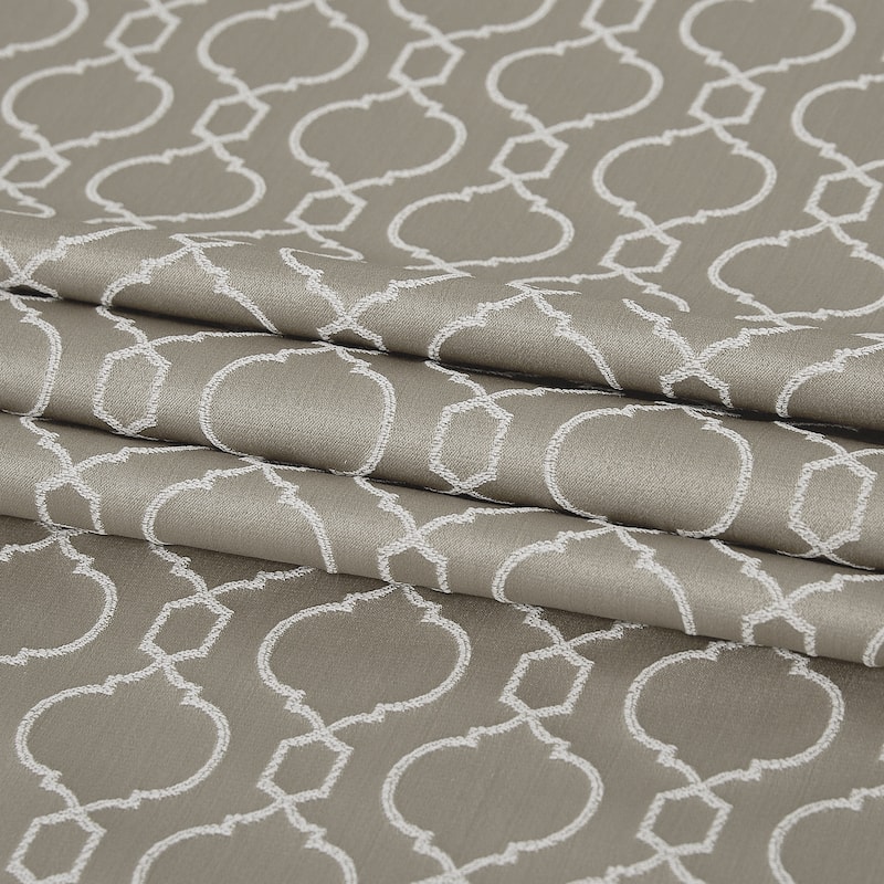 Deconovo Geometric Knitting Room Darkening Grommet Curtain(2 Panels)