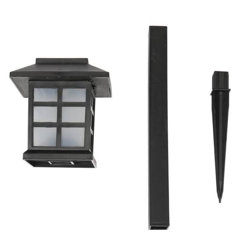 8pcs White LED Solar Lantern Torch Light Garden Landscape Lighting - 14.6 x 3.5 x 3.5