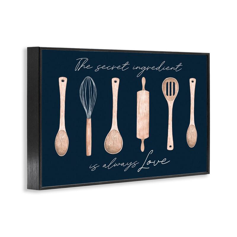 Stupell Secret Ingredient Always Love Framed Giclee Art Design By Lux + Me Designs