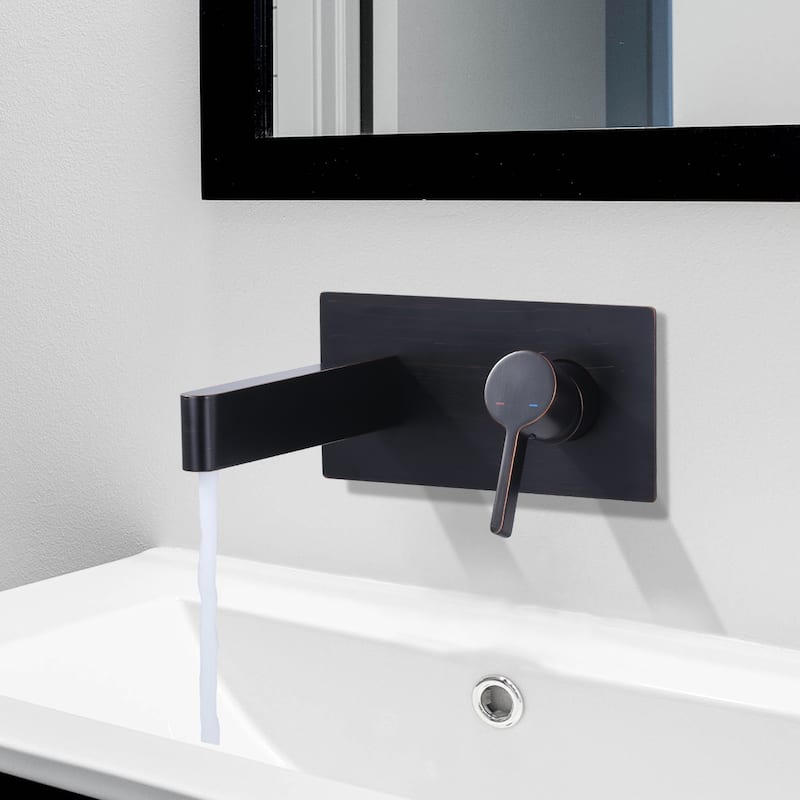 WOWOW Modern Minimalist Wall-Mounted Single-Handle Basin Faucet