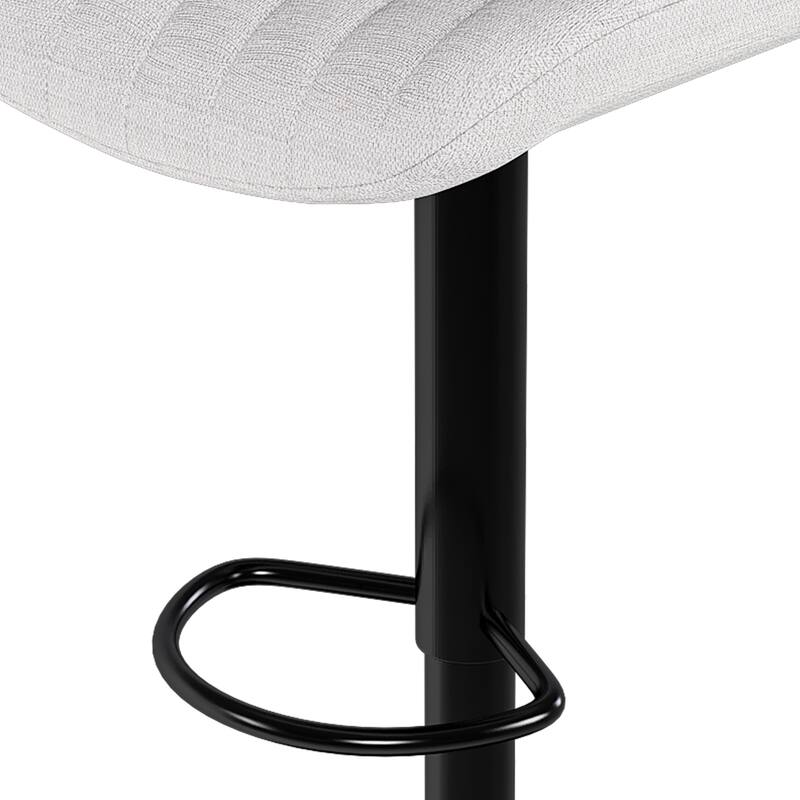 Counter Height Bar Stools Set of 2, Swivel Bar Stools with Adjustable Height, Kitchen Island Chairs with Footrest