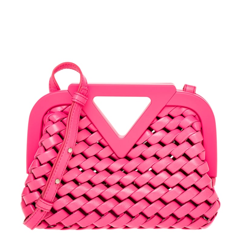Bottega Veneta Point Shoulder Bag - Hot Pink