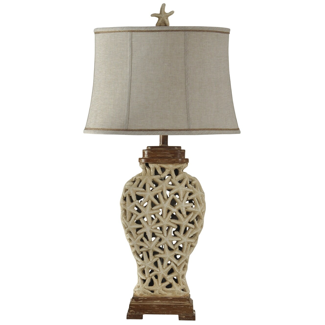 Shop Delacora Sc L311390 Solana 36 Tall Novelty Table Lamp With Softback Fabric Shade Beige Overstock 25647445