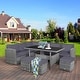 preview thumbnail 17 of 66, Costway 7 PCS Patio Rattan Dining Set Sectional Sofa Couch Ottoman - See Details