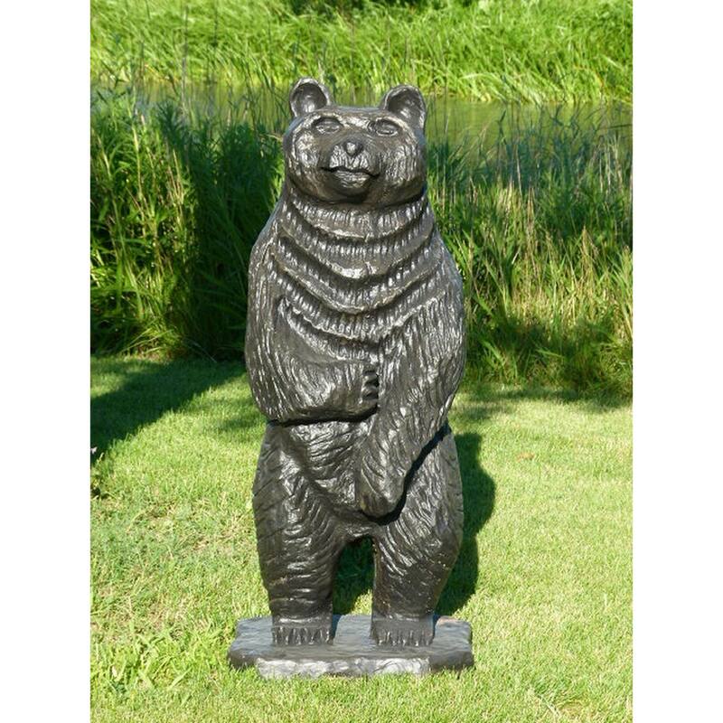 Tall Bear Outdoor Garden Statue - 56"