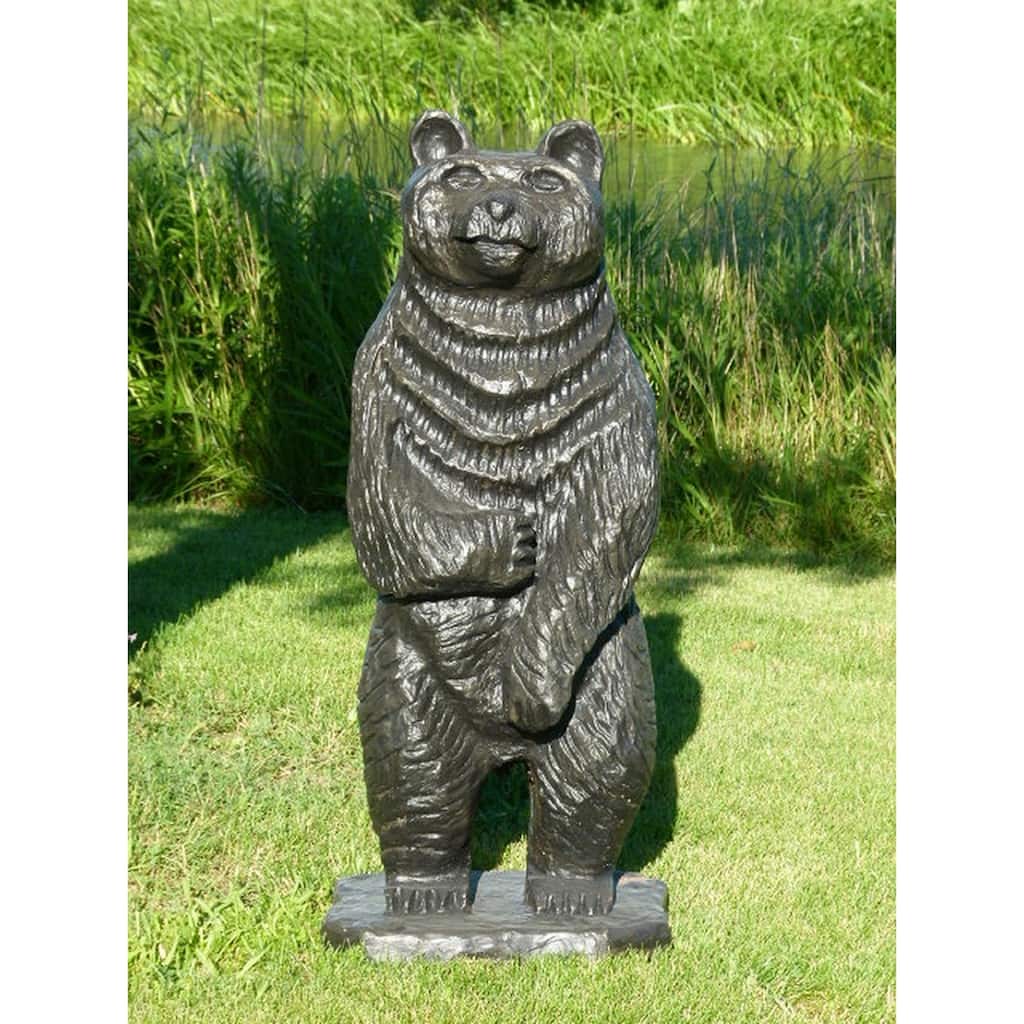Tall Bear Outdoor Garden Statue - 56"