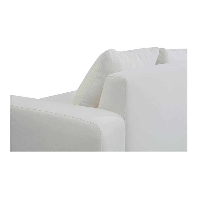 NADAAL STUDIOS Cavan Sofa, Wide Track Arms, Reversible Back Cushions, Feather-Fiber Bench Seat, Ivory