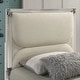 preview thumbnail 4 of 4, Furniture of America Drima Modern Pearl White Solid Wood Kids Platform Bed with LED Headboard