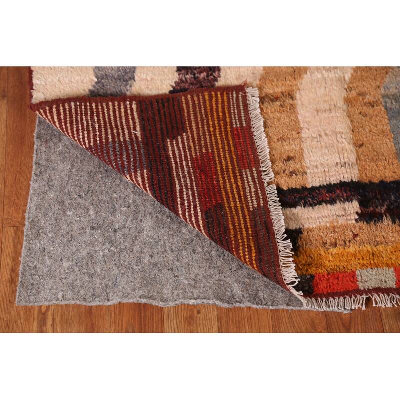Geometric Moroccan Oriental Area Rug Handmade Modern Wool Carpet - 6'8" x 9'8"