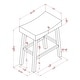 preview thumbnail 14 of 12, Howler Transitional 24-inch Saddle Stool (Set of 2) by Furniture of America