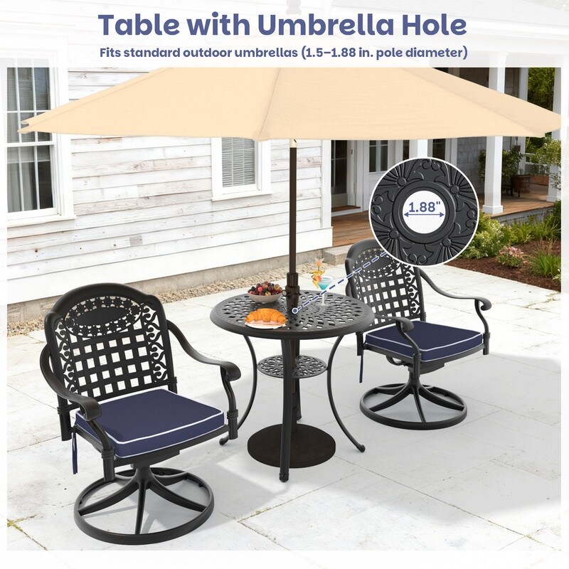 30 inch round patio table with umbrella hole 30