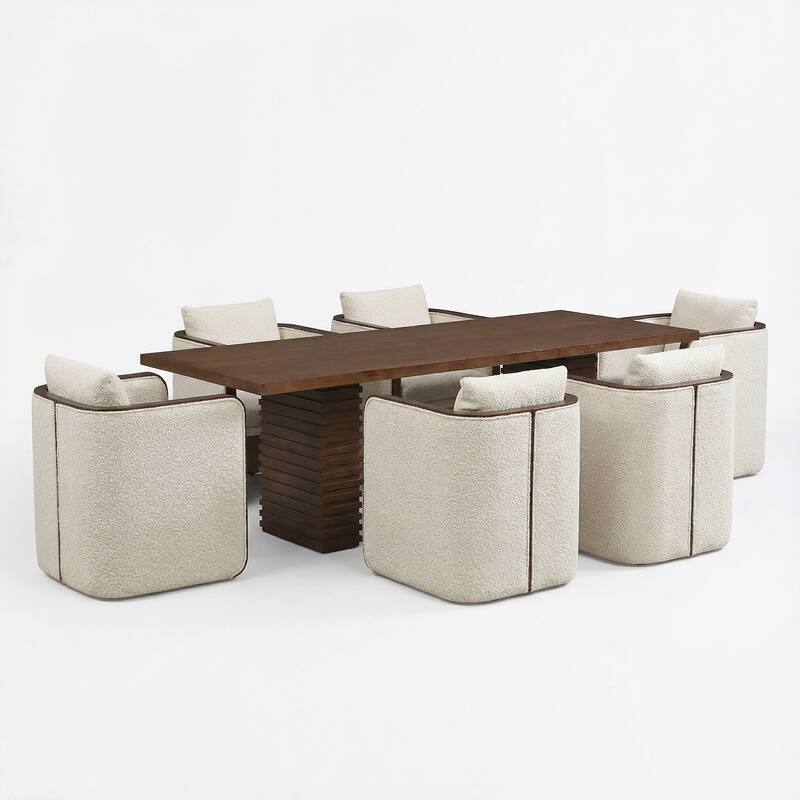 Christopher Knight Home - Modern Upholstered Dining Set with Fabric Chairs