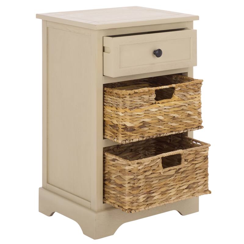 SAFAVIEH Alverta Red Storage Side Table - 15.9" x 13" x 27.6" - 16"W x 13"D x 26"H