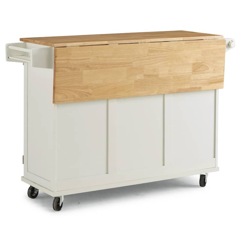 Homestyles Dolly Madison Off-White Wood Kitchen Cart - N/A