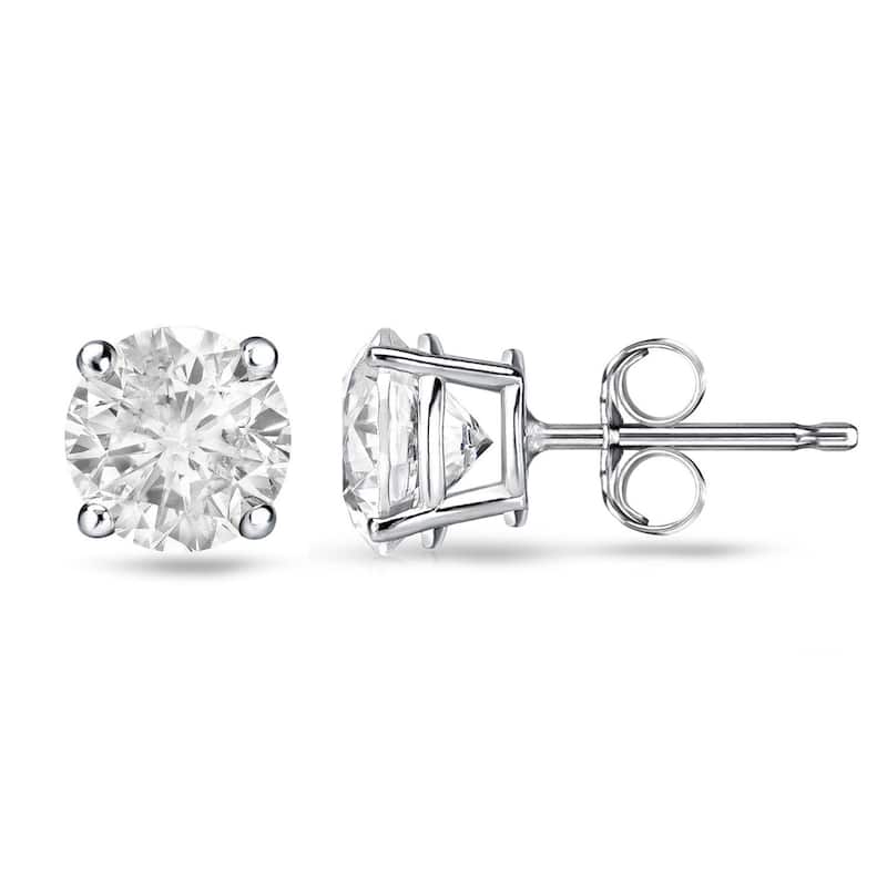 Auriya 1/2ctw Round Diamond Stud Earrings 14k Gold (E-F, I1)