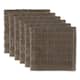 DII Solid Windowpane Terry Dishcloth Set of 6 - Solid Brown