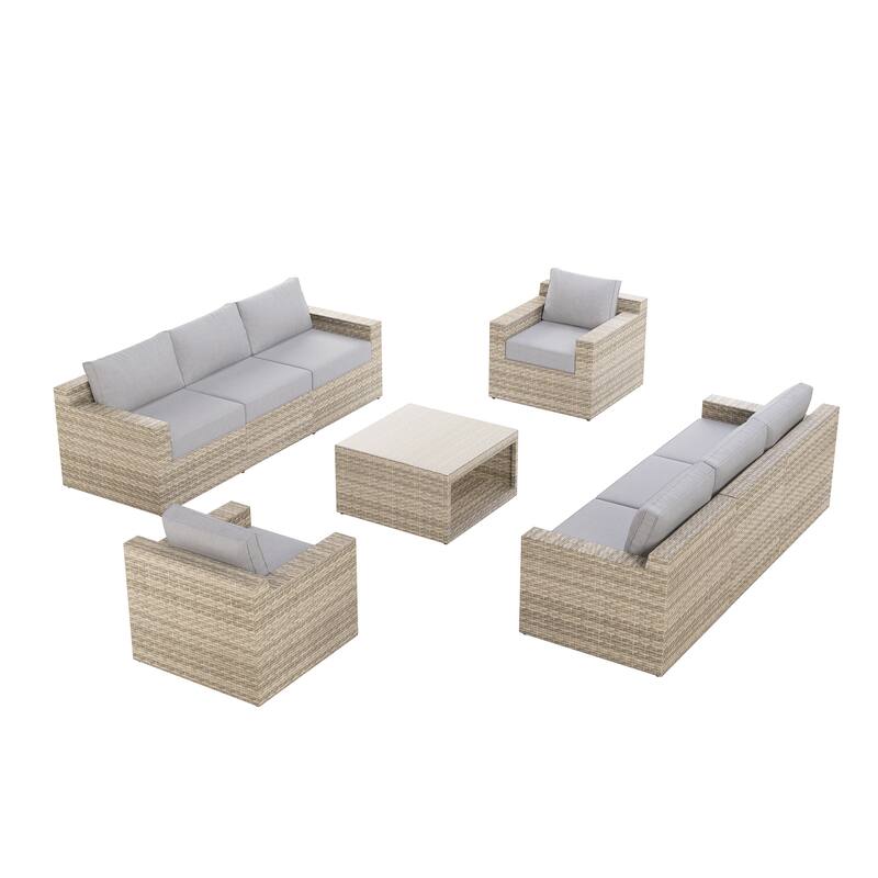 Ventura 9-Piece Multiple Chairs Rattan Seating Collection