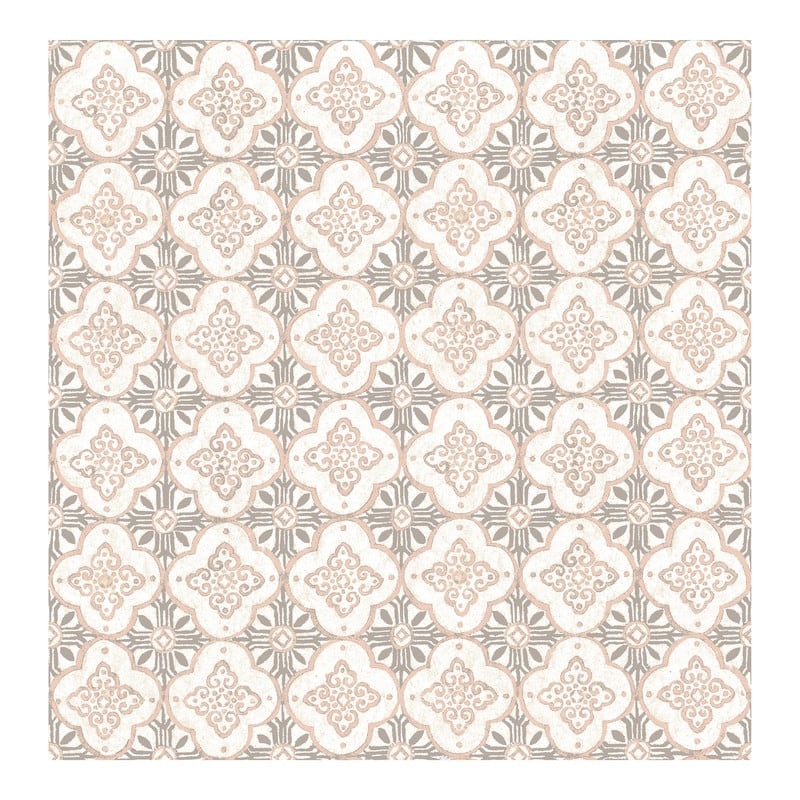 Geo Pink Quatrefoil Wallpaper - 20.5in x 396in x 0.025in