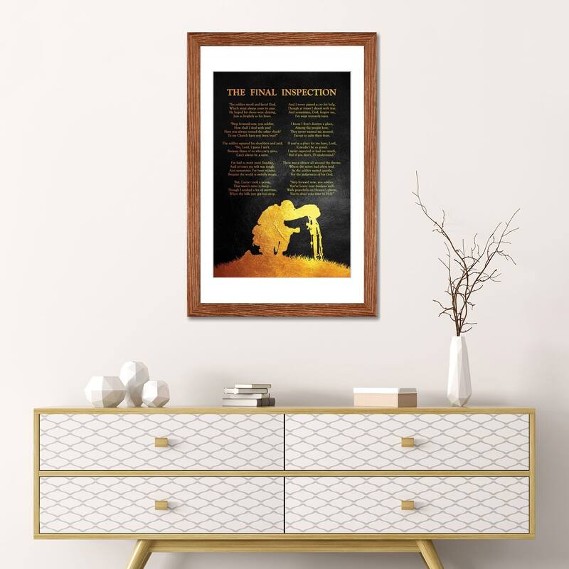 iCanvas "The Final Inspection - A Soldier's Poem" by Adrian Baldovino