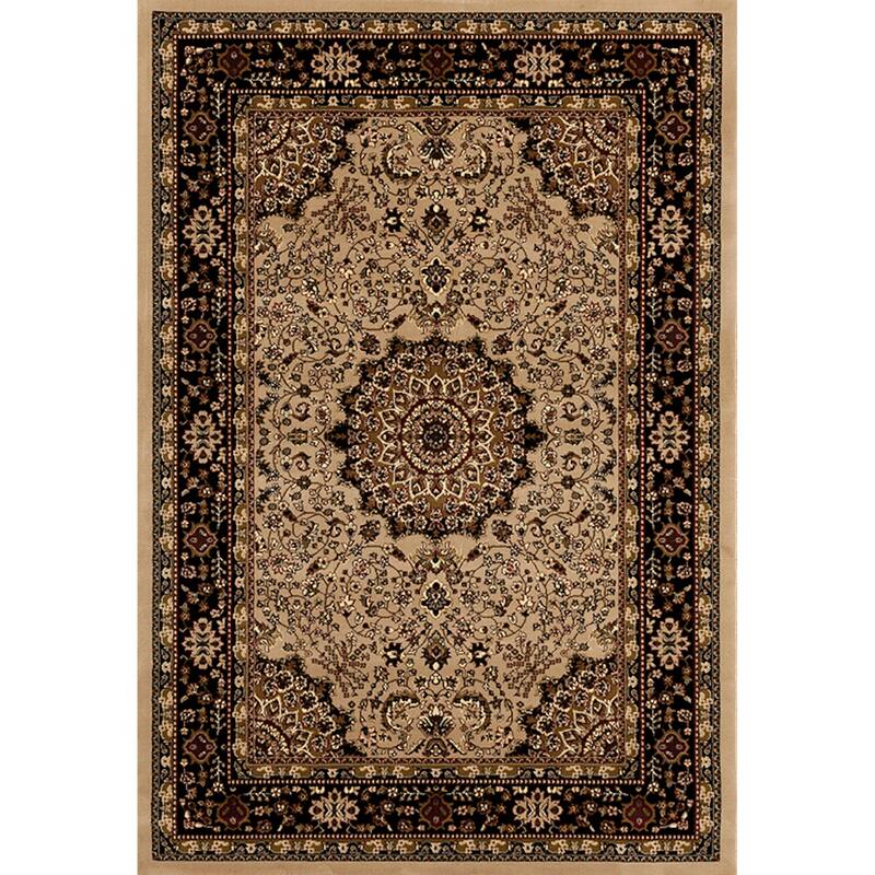Persian Collection Black Traditional Area Rug