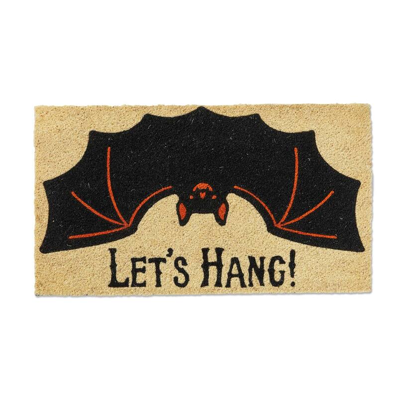Lets Hang Natural Coir Door Mat Everyday Black 30x17 inches Easy to Clean Shake or Brush