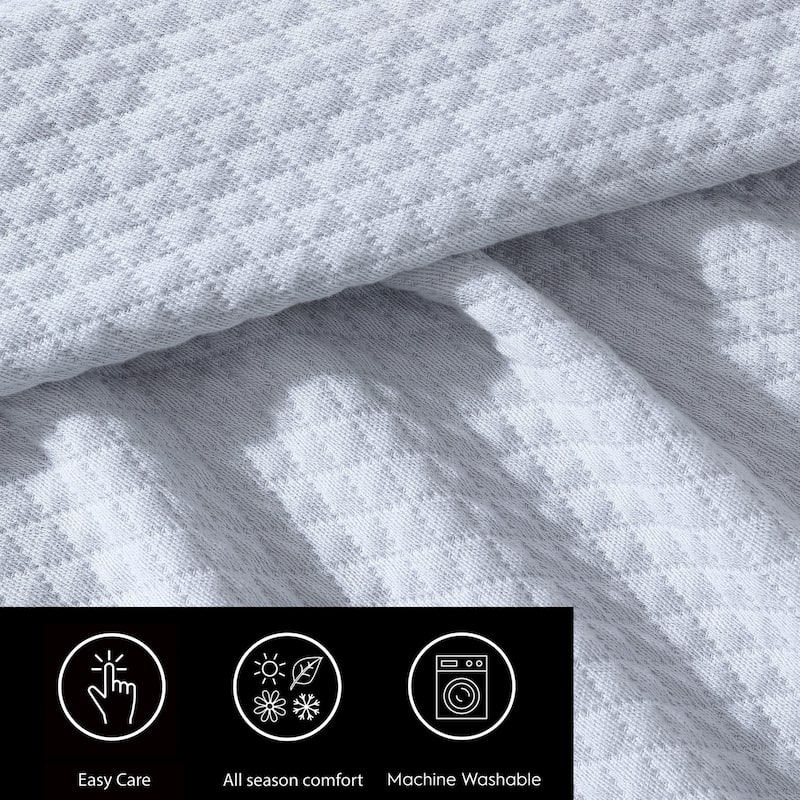 Vera Wang Matelesse Cotton Reversible Blanket